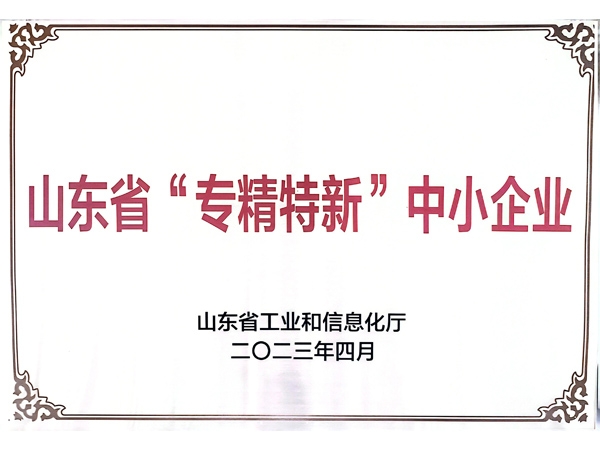 山东省“专精特新”中小企业